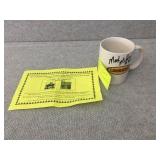 Coffee cup signed by Max McGee &