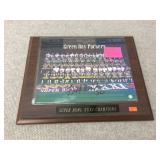 Team photo on plaque signed by Winters