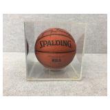 Mini basketball w/signature in case