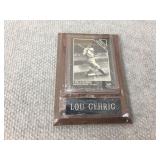 Lou Gehrig mini plaque