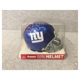 Mini NY Giants helmet signed