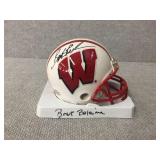 Mini WI Badger helmet signed by Brett Bielema