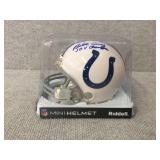 Mini Colts helmet signed