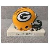 Mini Packer helmet signed by Vonnie Holiday