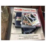 Collector plate & sports trading cards