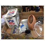 AShtrays, helmet bank, asst