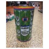 Players of the Green Bay Packers metal trash can