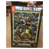 Superbowl XXXI poster, framed