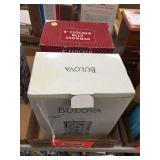 Flocked blue snowman, Bulova clock