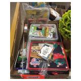 Metal lunch boxes, sports trading cards, asst