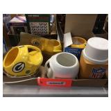 Asst football helmet mugs & asst