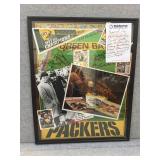 Framed Packer picture with numerous signatures