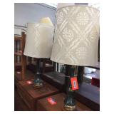 Pair of lamps w/shades 36" tall