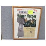 Framed Packer picture signed by LeRoy Butler