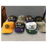 8 Assorted ball caps w/signatures