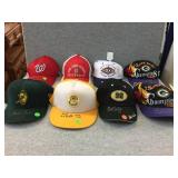 8 Assorted ball caps w/signatures