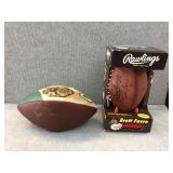 2 Footballs - one is signed by Brett Favre