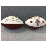 2 footballs signed by Carr & Archie Manning