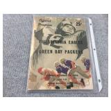 Packer official program October 26th 1958. Green