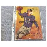 Packer official program. October 4th 1959. Green