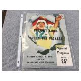 Packer official program. October 6th 1957. Green