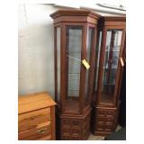 Hexagon shaped curio cabinet
