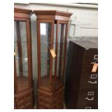 Hexagon shaped curio cabinet