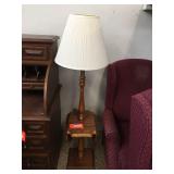 Drop leaf floor lamp table 57" tall