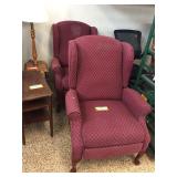 Pair of wing back chairs
