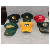 Assorted autographed hats