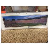 Framed Lambeau Field print signed by MacArthur