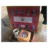 Chicago Bulls mug, pins & mini Jordan basketball