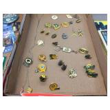 Packer pins, earrings & related