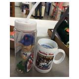 Mets bobble head, water bottle & Dodgers World