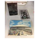 Paul Hornung signed card, postcard & assorted