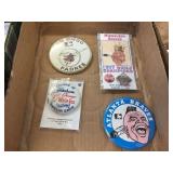 Assorted pin back buttons