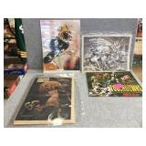 Packer picture signed by Butler & assorted items