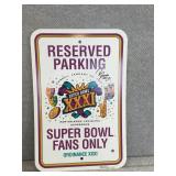 Plastic Superbowl XXXI sign,