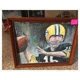 Framed stretched canvas of Bart Starr