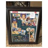 Framed Packer picture signed by Carroll Dale