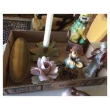 Folding knife, brass decorators & assorted