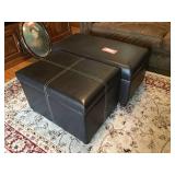 2 foot stools with storage. 15"x30" & 17"x24"