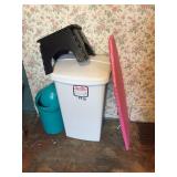 Garbage cans & assorted