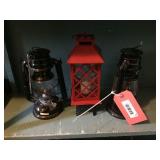 Oil lamps & candle holder