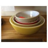 Pyrex mixing bowls
