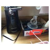 Electric can opener & assorted flatware