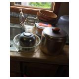 Mixing bowls, canister & assorted