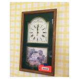 Ingraham framed clock. 14"x24"