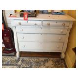 Chest of drawers painted white. 44"x22"x38"