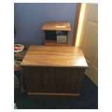 2 single door night stands. Showing wear on top